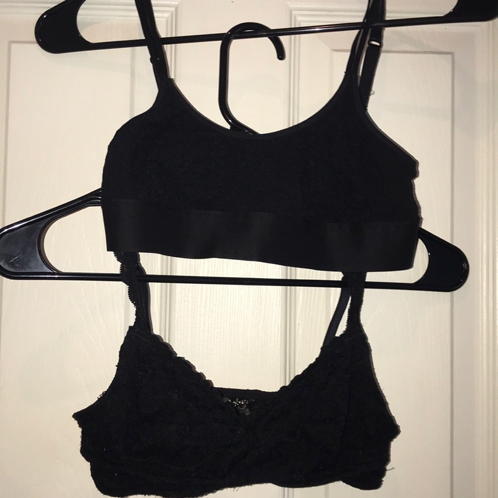 2 for 1!!!! S aerie black bralettes